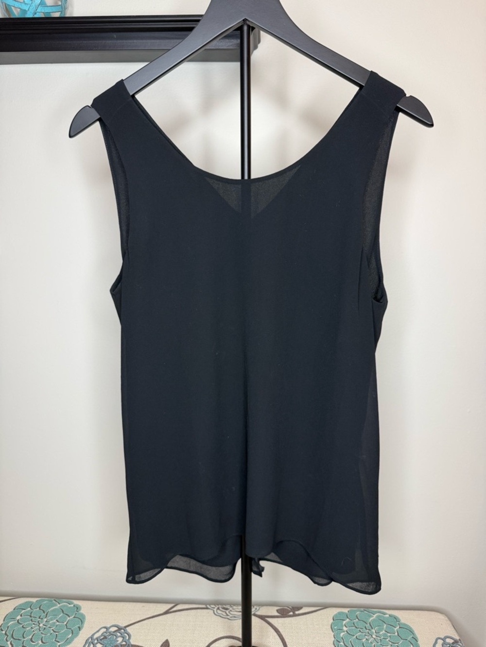 Naked Zebra Black Sleeveless V-Neck Camisole